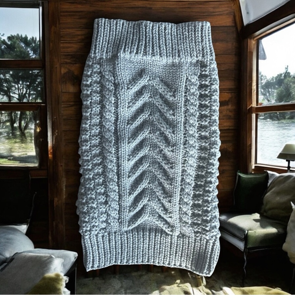 💖 Ribbed Cable Knit Dog Sweater 💖
